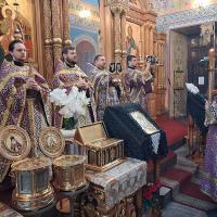 Утром 28 февраля, великомученика Феодора Тирона, в храме святого пророка Иоанна Предтечи в Калуге, клиром храма совершена, первая в этот Великий пост, Божественная Литургия Иоанна Златоуста, возглавил богослужение настоятель храма игумен Мефодий (Пронькин).